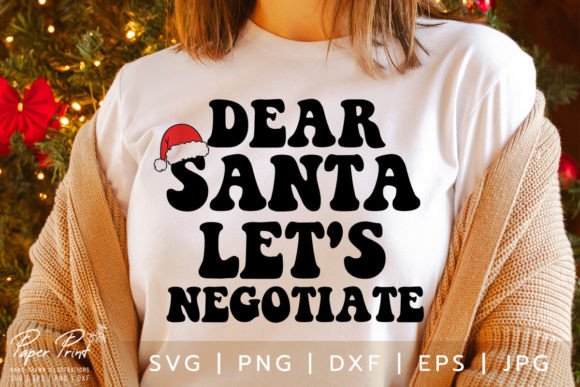 Dear Santa SVG PNG Sublimation Files: Premium Graphics for T-Shirt Designs