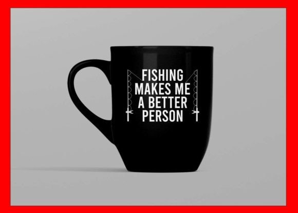 Fishing Makes Me Better Person Funny Tee: Graphics & Print Templates Review