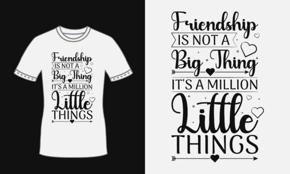 Friendship Typography T Shirt for Print: A Graphic Design Asset Review