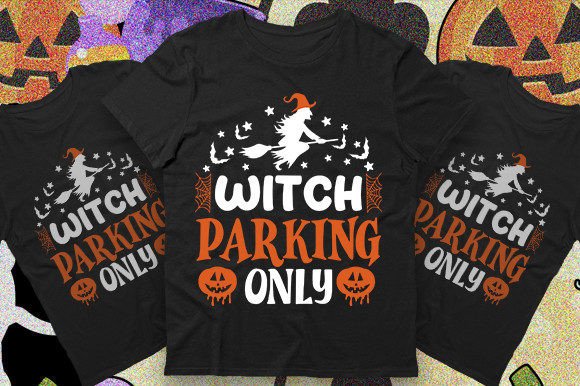 Funny Halloween Witch T Shirt: Graphics for Print Templates