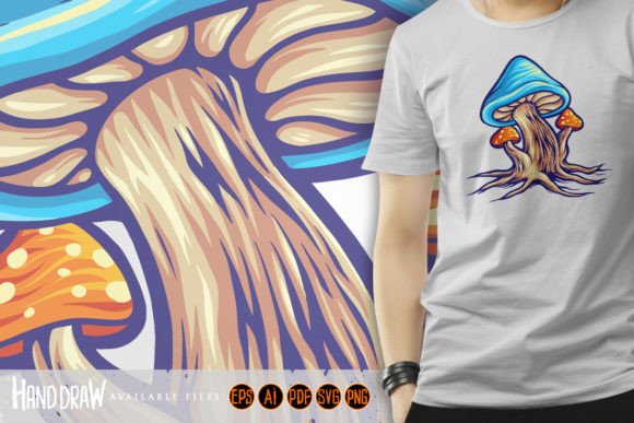 Funny Mushrooms Colorful Svg Graphics and Illustrations