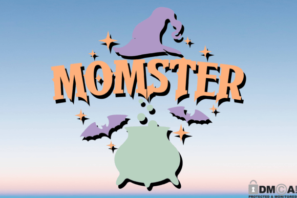 Momster Funny Halloween Mom Life SVG PNG Graphics & Print Templates