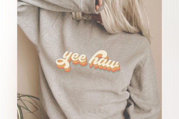 Yee Haw Svg Retro Layered Design Funny